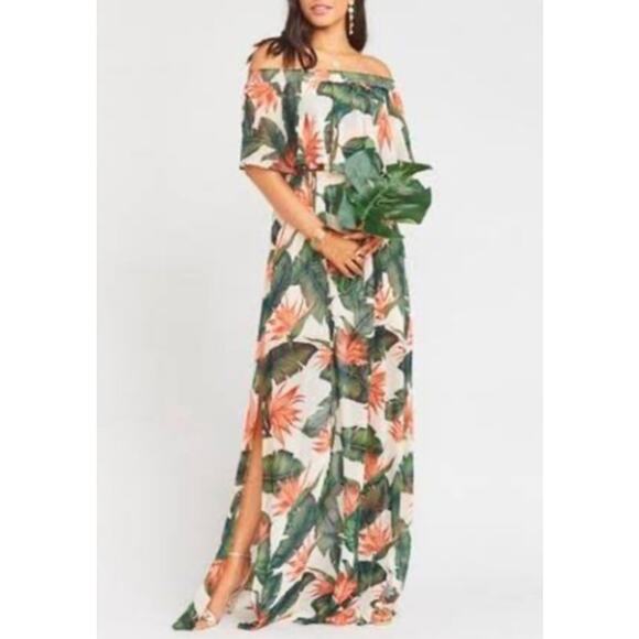 NWT Show Me Your Mumu Hacienda Maxi Dress in Paradise Found Chiffon - Picture 7 of 8